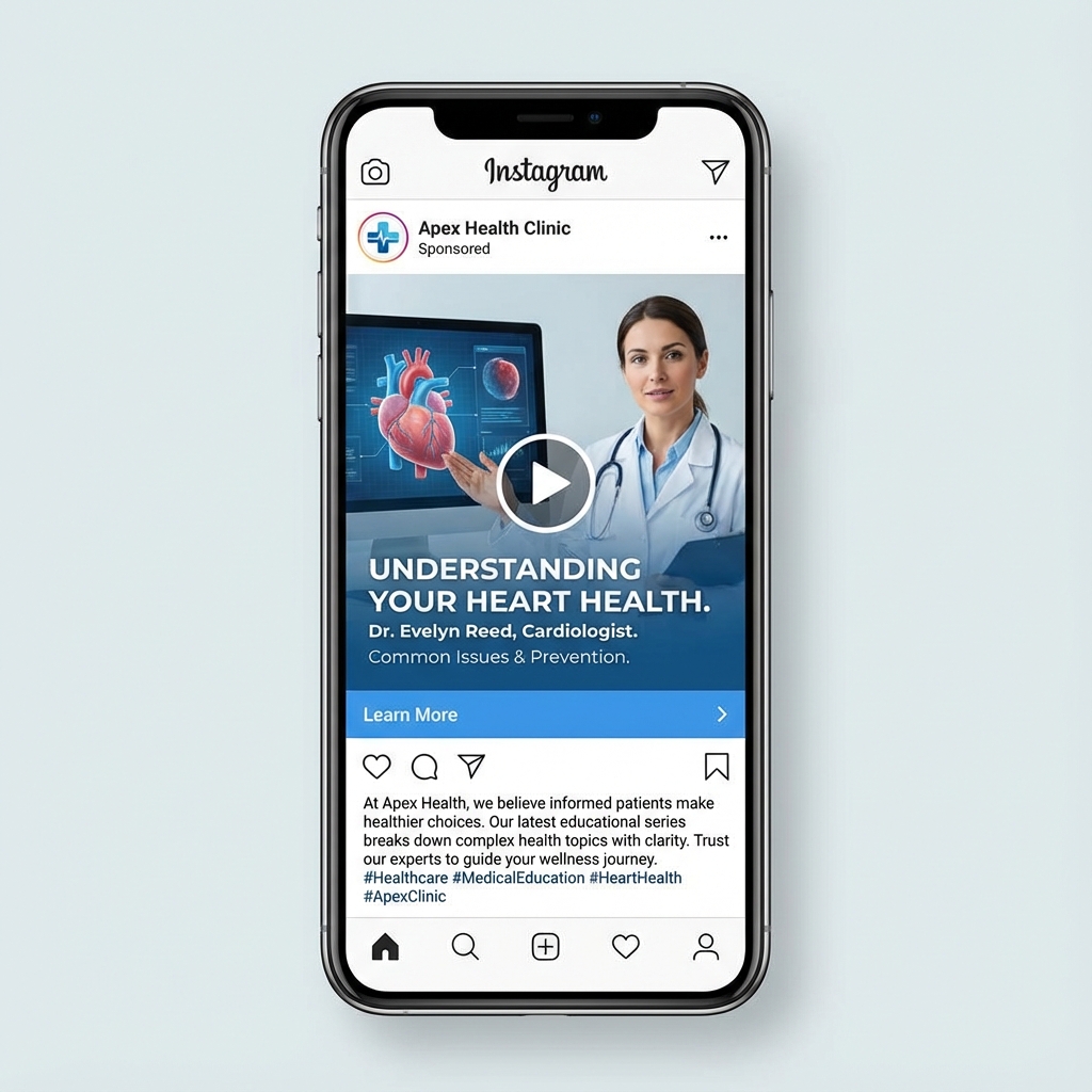 Educational Healthcare Meta Ad Mockup